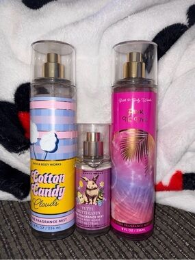 Bath & Body Works Cotton Candy Clouds + Pink Tie Dye Fragrance Mists